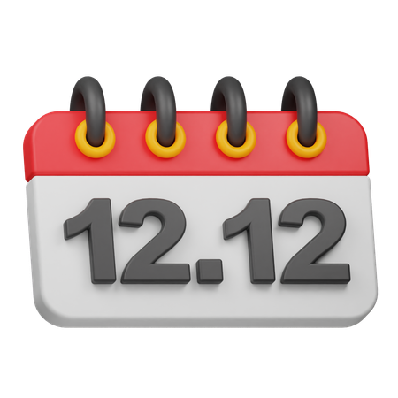 Datum 12 12  3D Icon