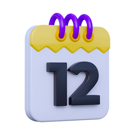 Datum 12  3D Icon