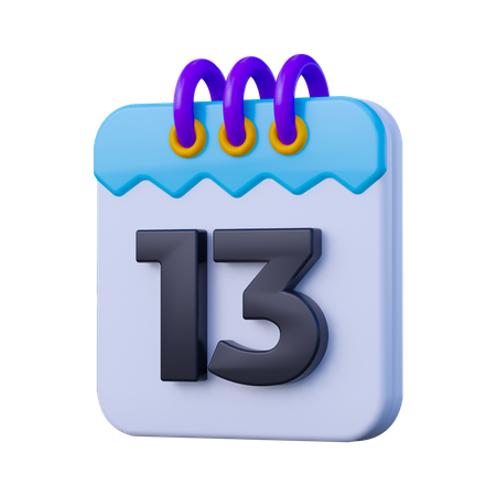 Datum 13  3D Icon