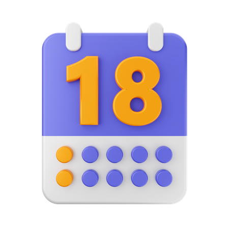 Datum 18  3D Icon