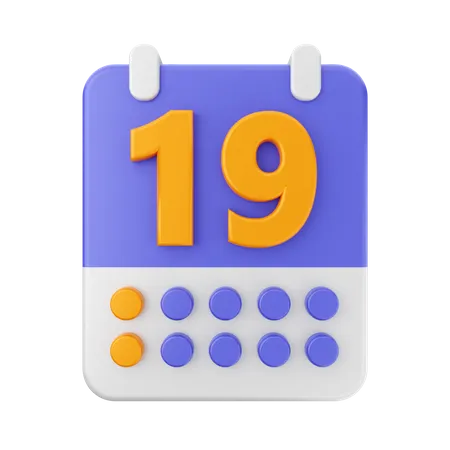 Datum 19  3D Icon