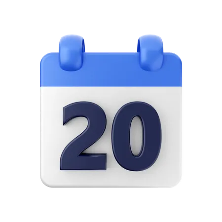 Datum 20  3D Icon