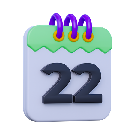 Datum 22  3D Icon