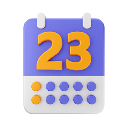 Datum 23  3D Icon