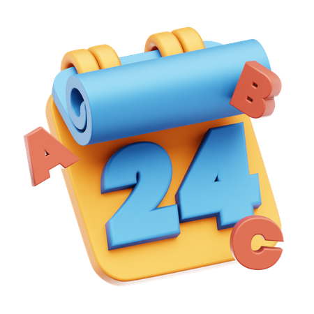 Datum 24  3D Icon