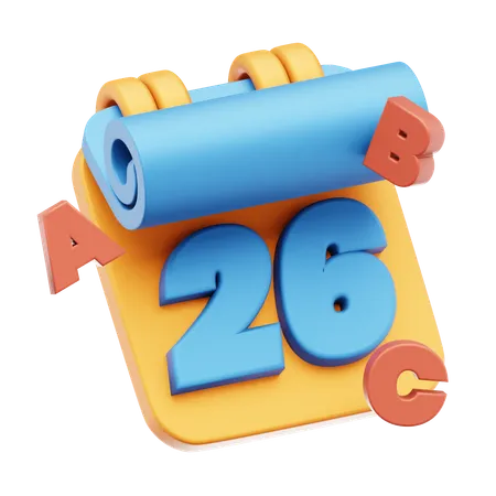 Datum 26  3D Icon