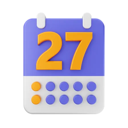 Datum 27  3D Icon