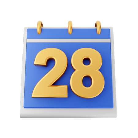 Datum 28  3D Icon