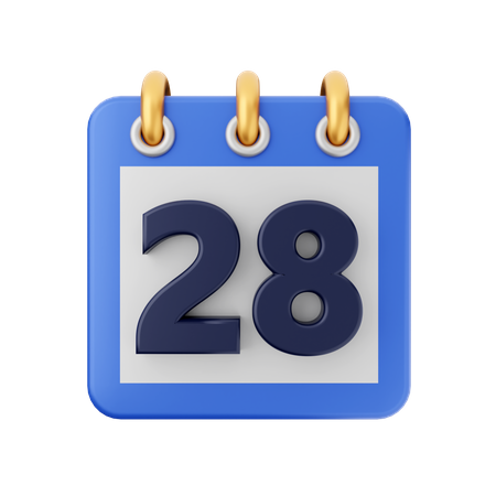 Datum 28  3D Icon