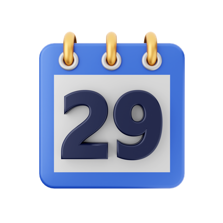 Datum 29  3D Icon