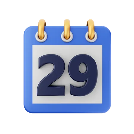 Datum 29  3D Icon