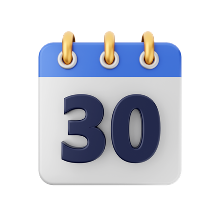 Datum 30  3D Icon