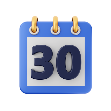 Datum 30  3D Icon