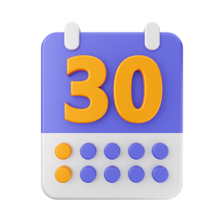 Datum 30  3D Icon