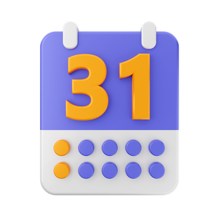 Datum 31  3D Icon