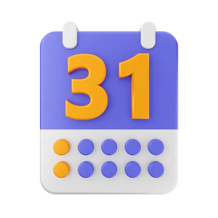 Datum 31  3D Icon