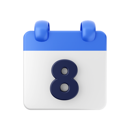 Datum 8  3D Icon