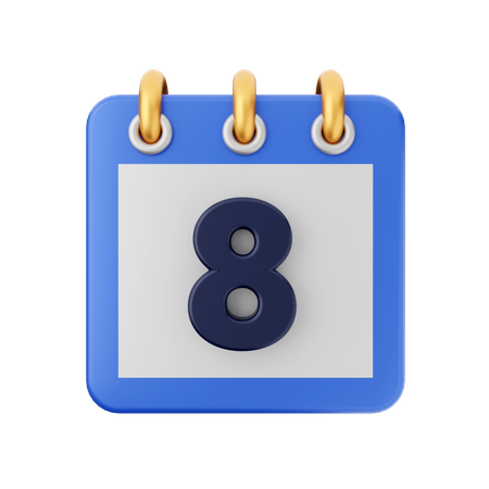 Datum 8  3D Icon