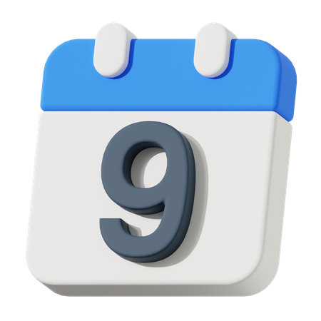 Datum 9  3D Icon