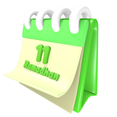 Datum des Ramadan-Kalenders 11  3D Icon