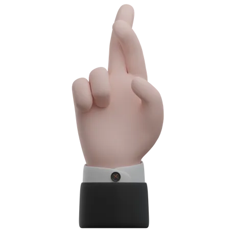 Gekreuzte Finger  3D Icon