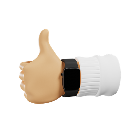 Daumen hoch Handbewegung  3D Icon