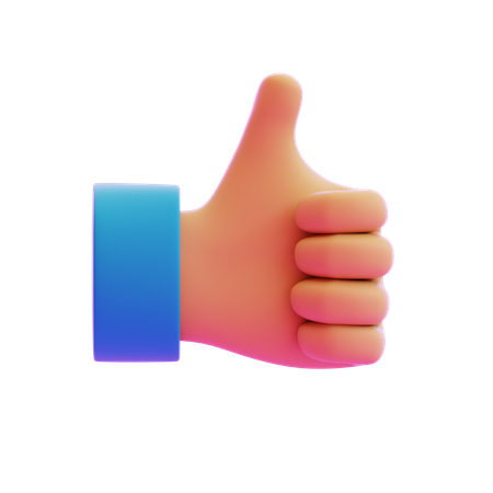Daumen hoch Handbewegung  3D Icon