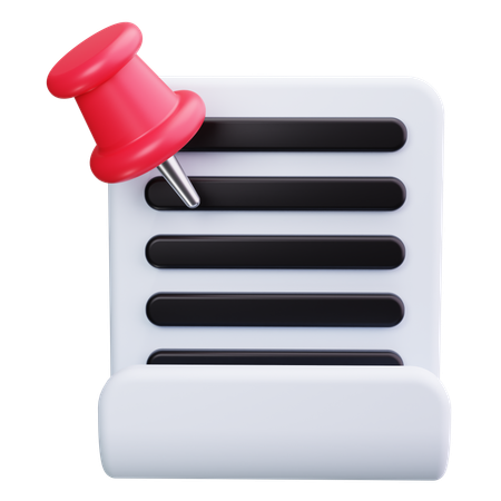 Daumenpin mit Feile  3D Icon