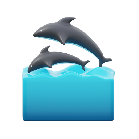 Dauphins  3D Icon