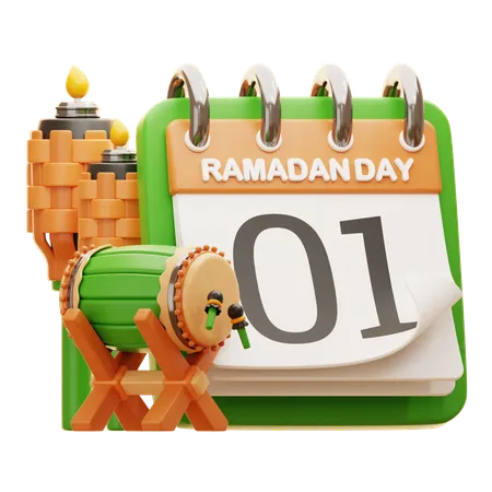 DAY 1 RAMADAN  3D Icon