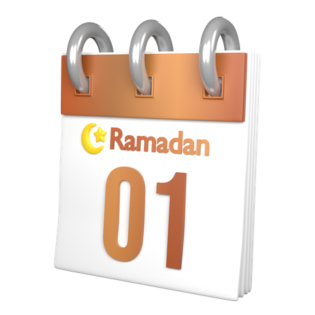 Day 1 Ramadan  3D Icon