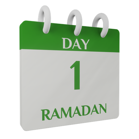 Day 1 Ramadan  3D Illustration