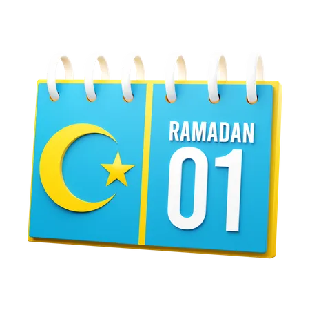 Day 1 Ramadan Calendar  3D Illustration