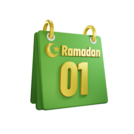 Day 1 Ramadan Calendar  3D Illustration