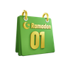 day ramadan calendar emoji 3d