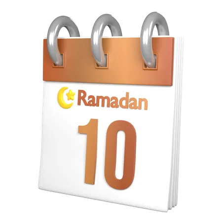 Day 10 Ramadan  3D Icon