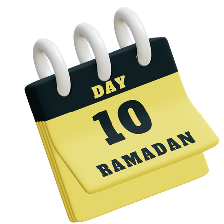 Day 10 Ramadan calendar  3D Illustration