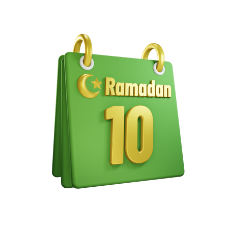 Day 10 Ramadan Calendar  3D Illustration