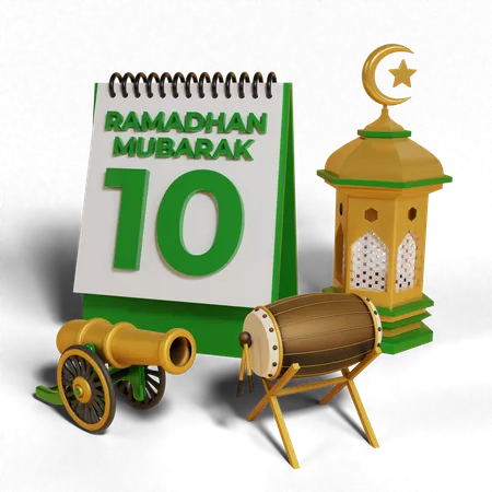 Day 10 Ramadhan 3D Icon