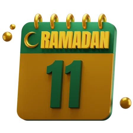 Day 11 Ramadan  3D Icon