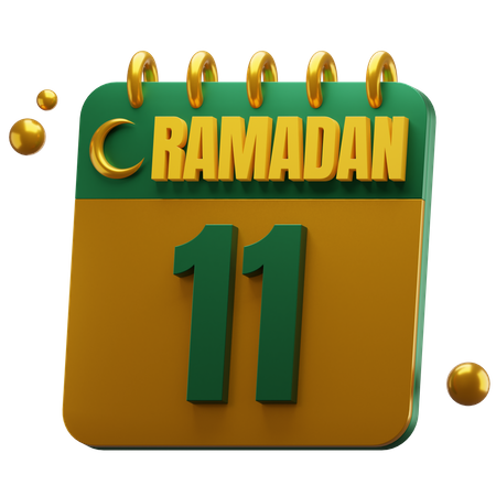 Day 11 Ramadan  3D Icon
