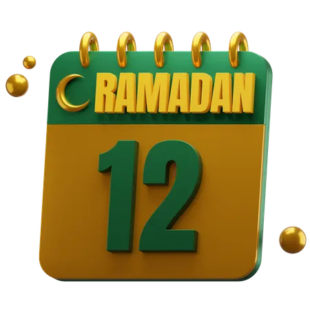 Day 12 Ramadan  3D Icon