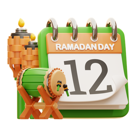DAY 12 RAMADAN  3D Icon