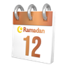 day 12 ramadan 3d logo