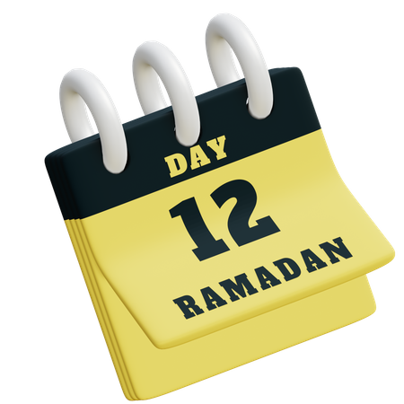 Day 12 Ramadan calendar  3D Illustration