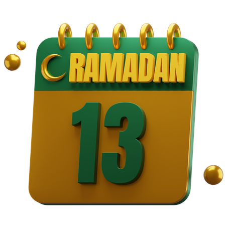 Day 13 Ramadan  3D Icon