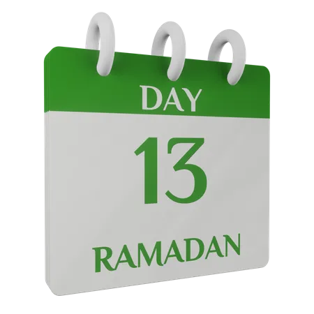 Day 13 Ramadan  3D Illustration