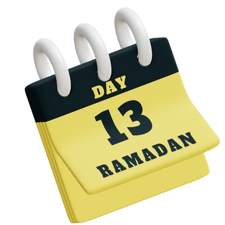 Day 13 Ramadan calendar  3D Illustration