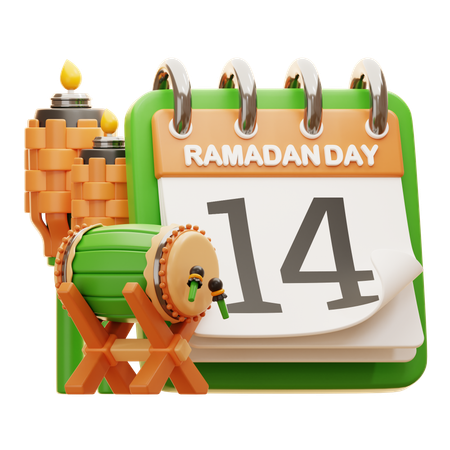 DAY 14 RAMADAN  3D Icon