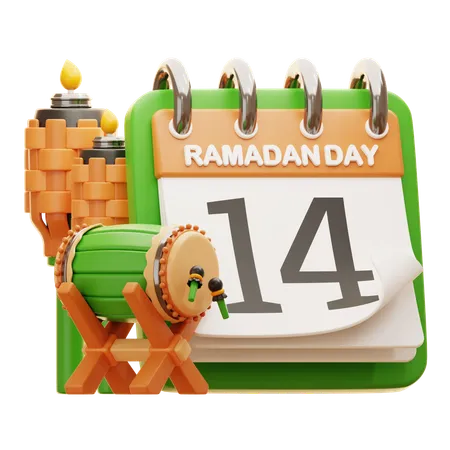 DAY 14 RAMADAN  3D Icon